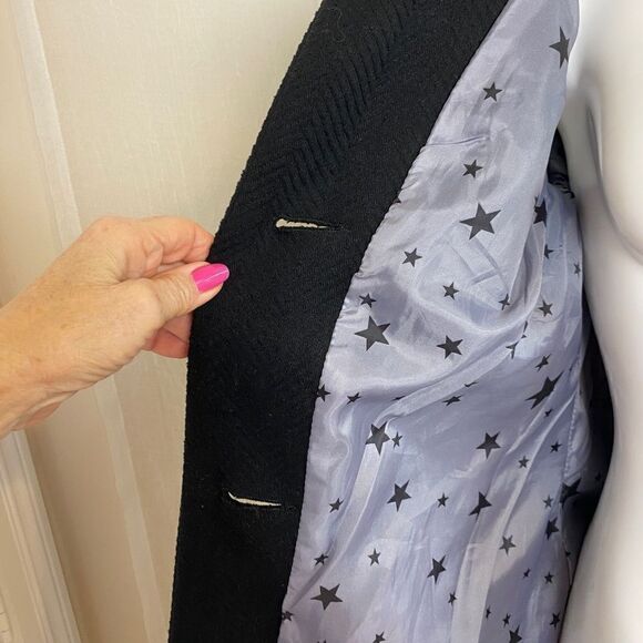 Joujou Black Coat Size Junior XL or Woman's Small - Picture 8 of 12